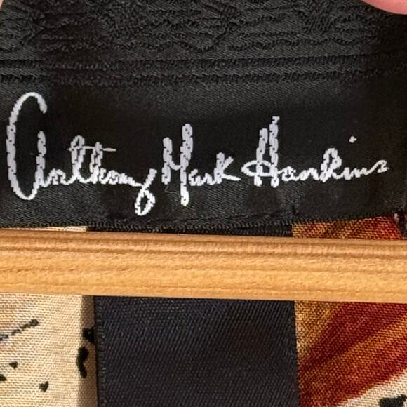 Vintage Anthony Marc Hankins Open Front Tribal Ruana Lagenlook Wrap Sz XL - Picture 4 of 5